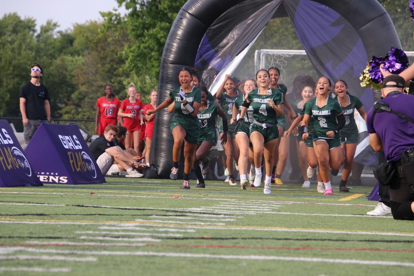 Photos: FCPS Girls Flag Football Players at Ravens' Practice Facility, High School Sports