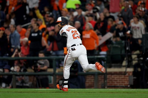 Navigation to Story: Baltimore Orioles clinch 2023 AL East title with their 100th win of the season