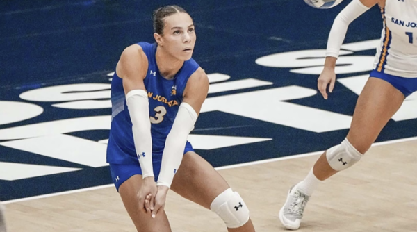 Blaire Fleming, a transgender player for San Jose State University women’s volleyball team; Cowboy State Daily