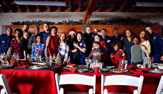 The 118 and their families celebrating Christmas together; ABC’s 9-1-1